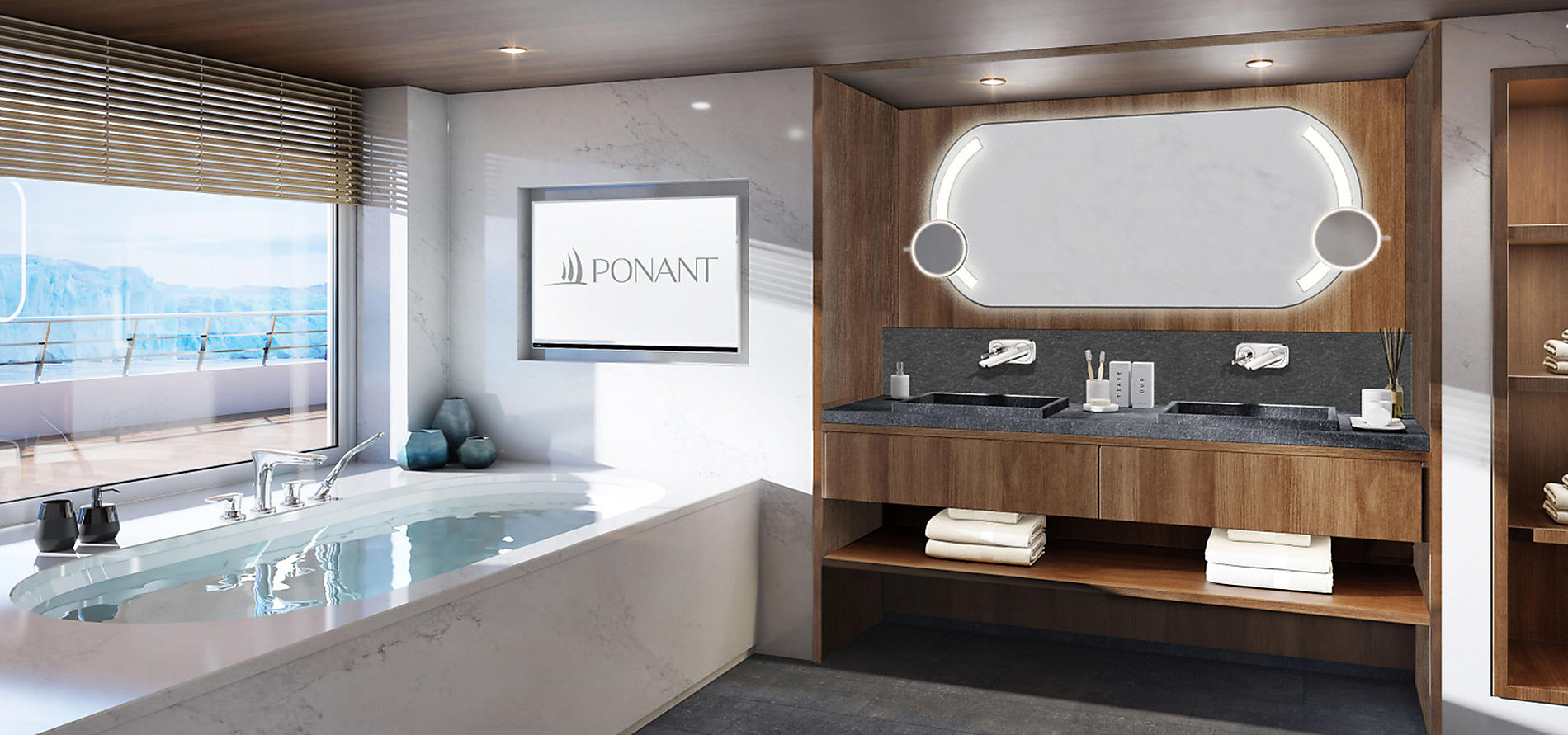 Le Commandant Charcot - Suite de l'armateur - Pont 8 ©PONANT-Studio Jean-Philippe Nuel