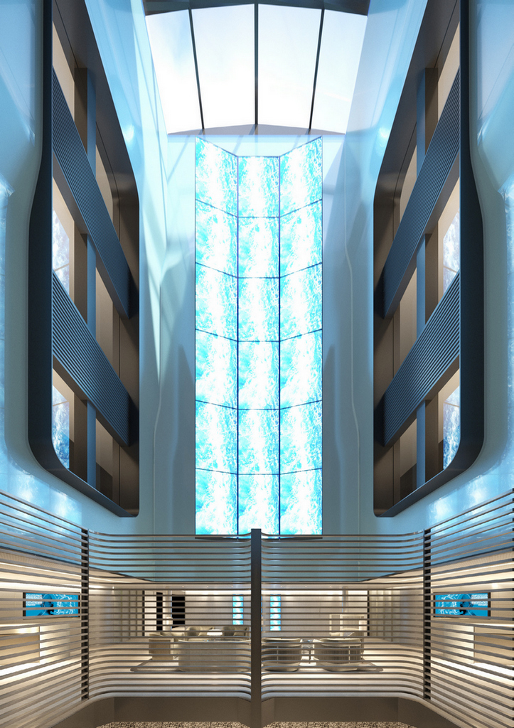 Ponant - Le Commandant-Charcot_Deck5-Lobby-Atrium_©PONANT-Wilmotte & Associés Architectes