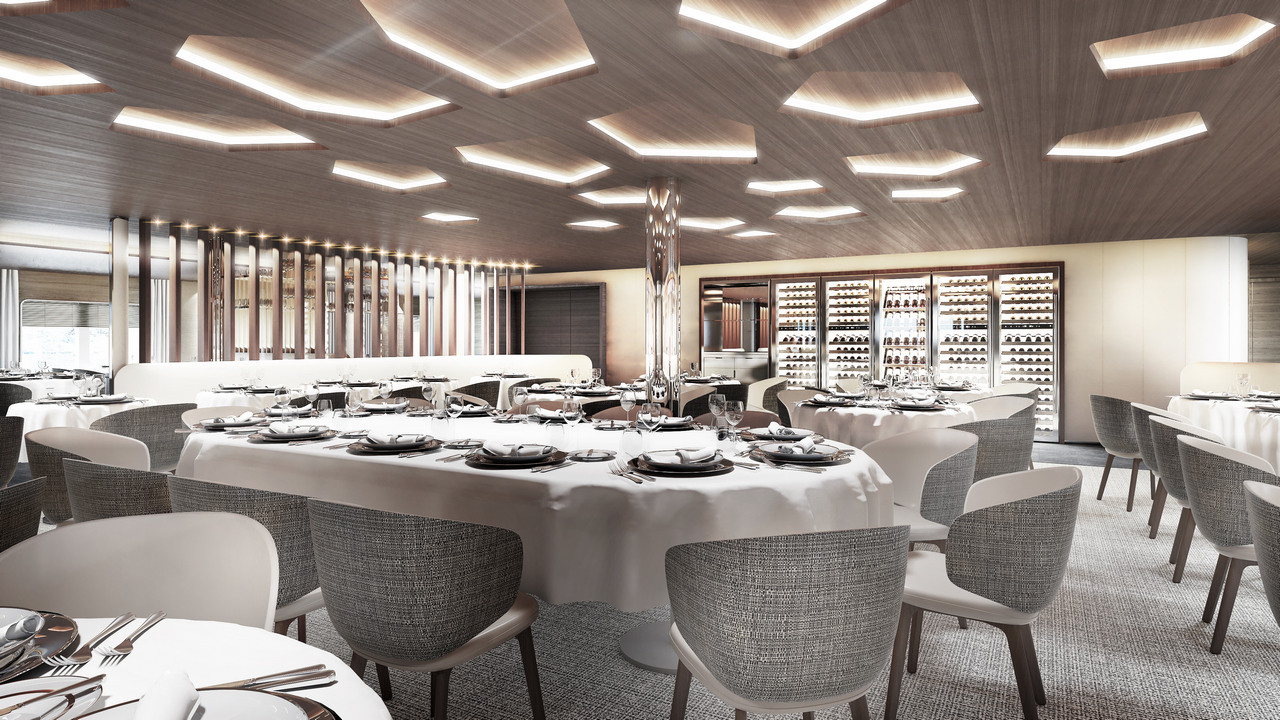 Le Commandant-Charcot_Deck5-Restaurant -vue2_©PONANT-Studio Jean-Philippe Nuel