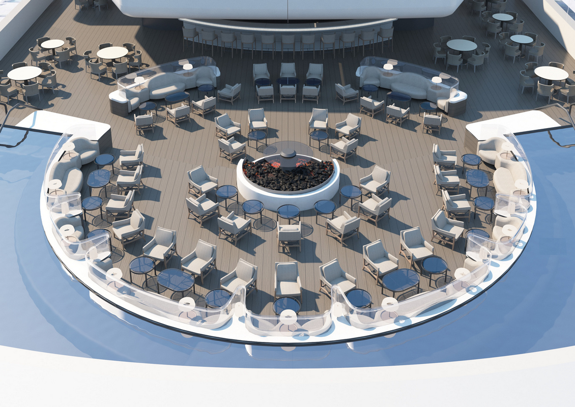 Ponant - Le Commandant-Charcot - Piscine & brazero - pont 9 ©PONANT-Wilmotte & Associés Architectes