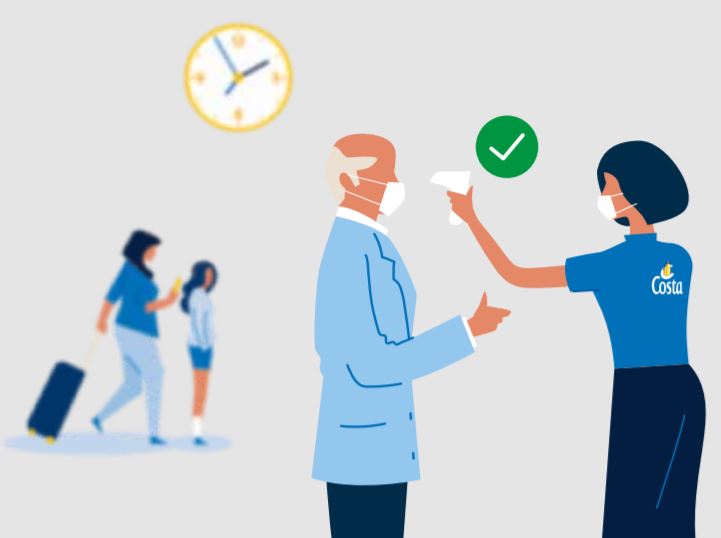 Costa protocole sanitaire - prise de température