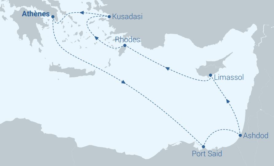 Itinéraire Celestyal - 3 continents