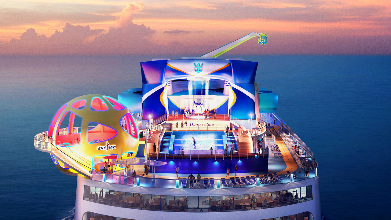 Simulateurs surf chute libre - Odyssey of the Seas - 3D