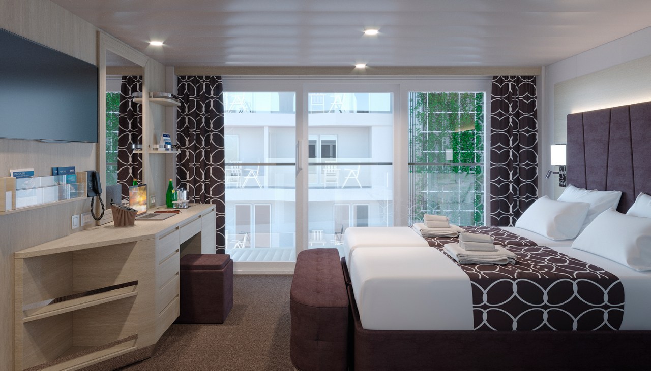MSC World Europa - Cabine balcon vue promenade