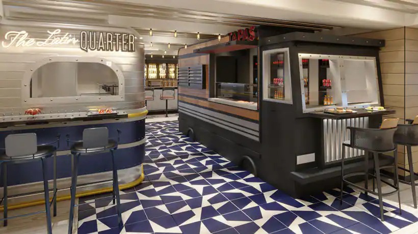 Norwegian Prima - Indulge food hall - Food trucks