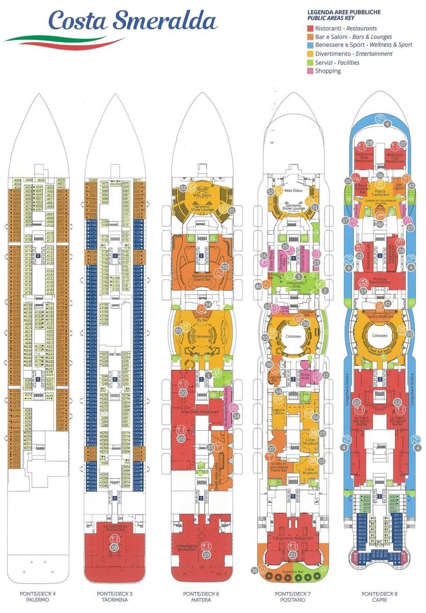 Costa Smeralda - Plan des ponts