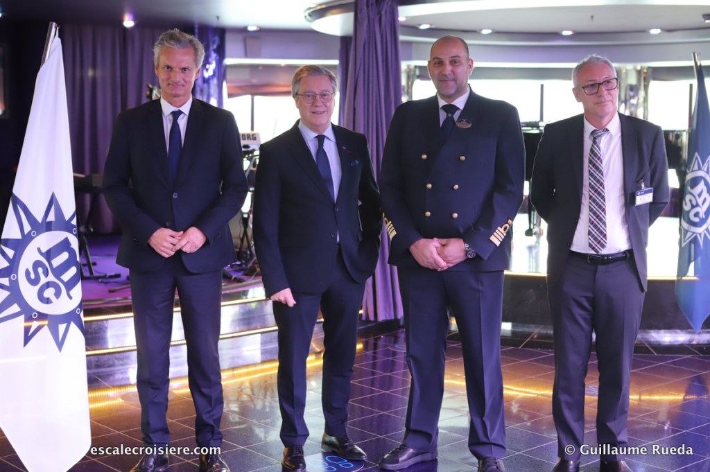 Jean-Baptiste Gastinne - Patrick J. Pourbaix - le Commandant du MSC Magnifica - Haropa