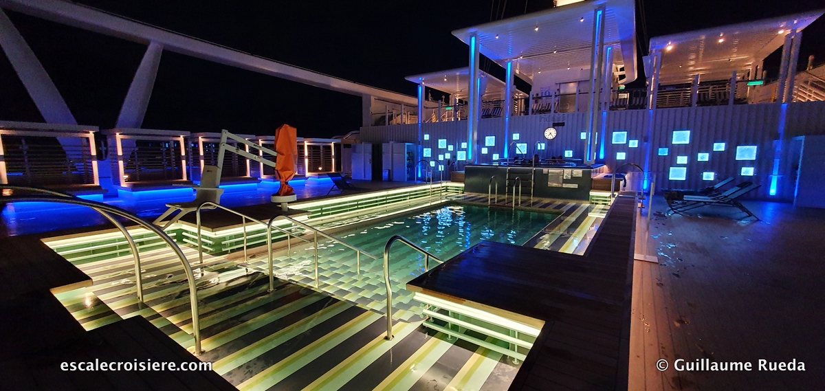 Piscine centrale Settimo cielo - Costa Smeralda by night