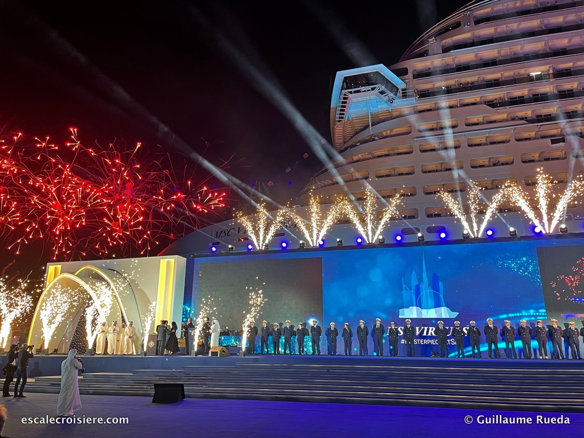 Baptême MSC Virtuosa - Feu d'artifice
