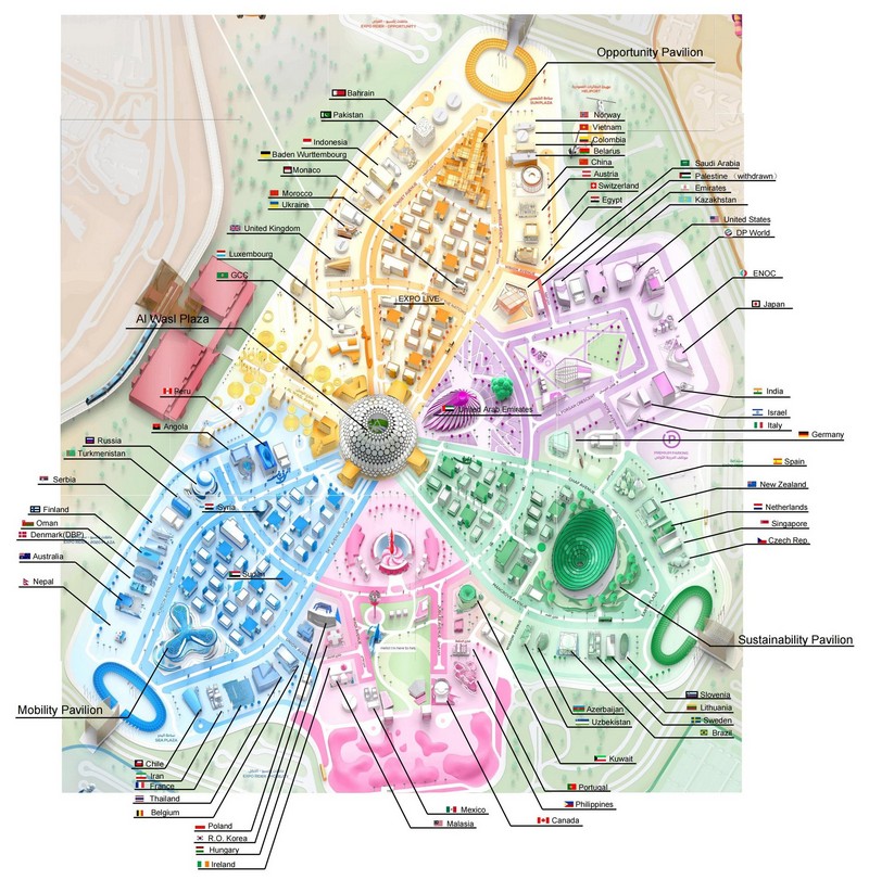 Plan Dubai Expo 2020 map