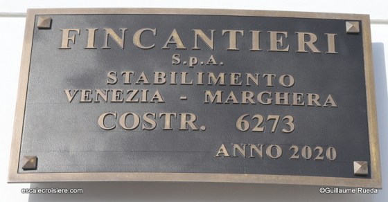 Costa Firenze - Plaque de chantier