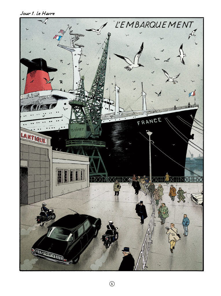 BD paquebot France - Le ministre et la Joconde