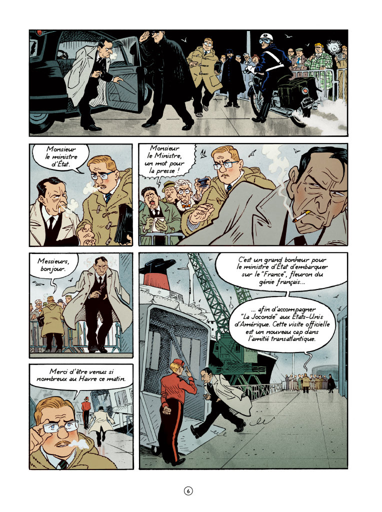 BD paquebot France - Le ministre et la Joconde