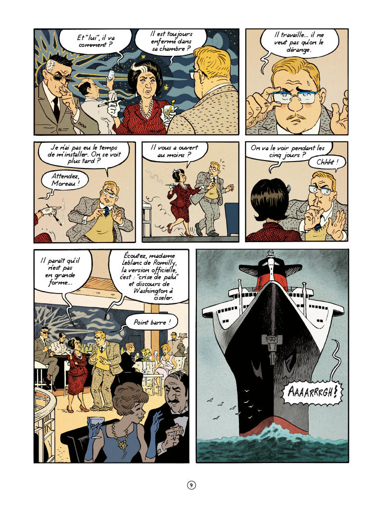 BD paquebot France - Le ministre et la Joconde