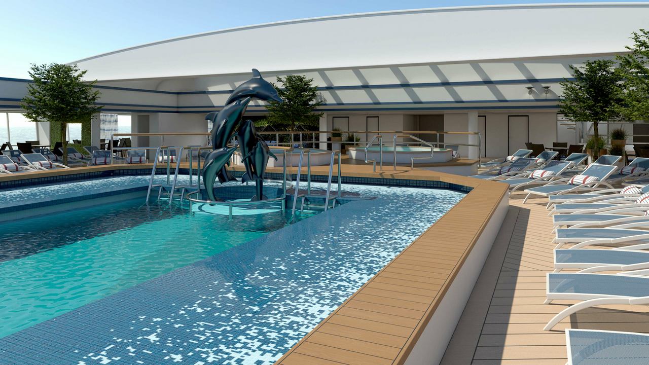 Piscine Moana - CFC - MV Renaissance - Compagnie Française de Croisières