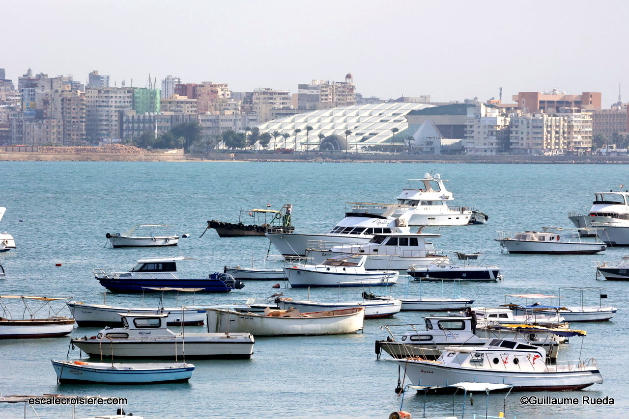 Baie d'Alexandrie depuis le fort Qytbay