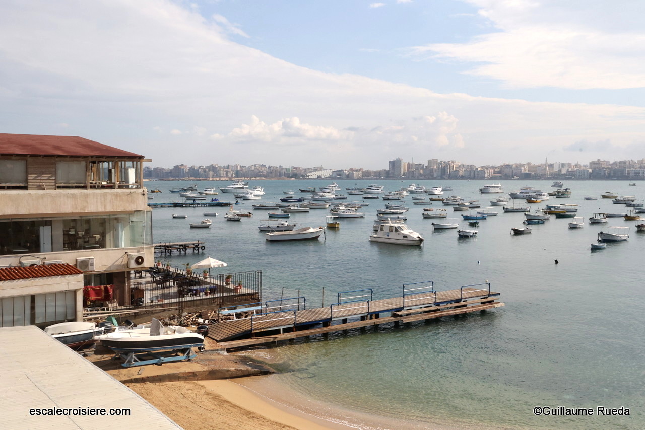 Baie d'Alexandrie depuis le fort Qytbay