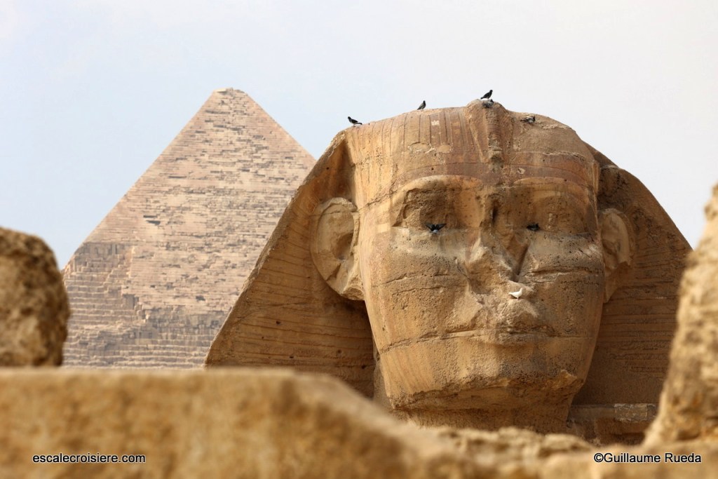 Le Caire - Gizeh - Sphynx et Pyramide de Khephren