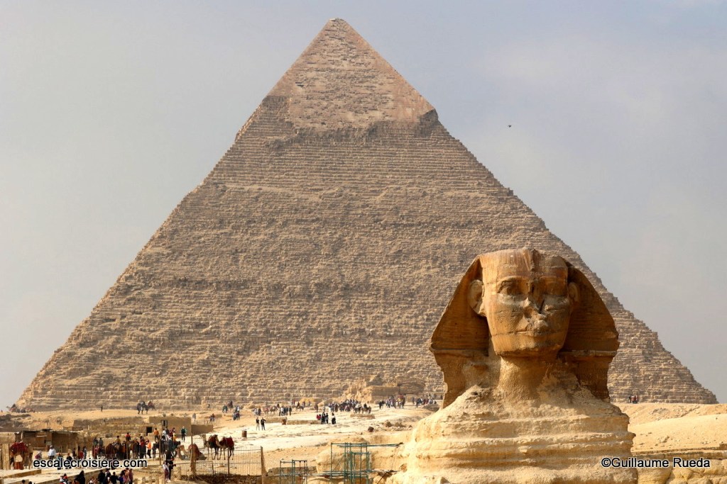 Le Caire - Gizeh - Sphynx et Pyramide de Khephren