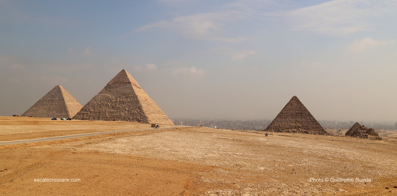 Le Caire - Gizeh - Pyramides de Mykérinos, Khéphren et Khéops