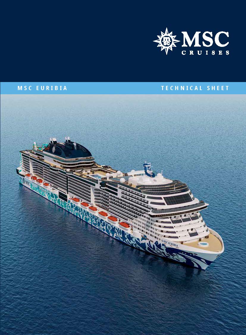 MSC Euribia - Plan des ponts - Fiche technique