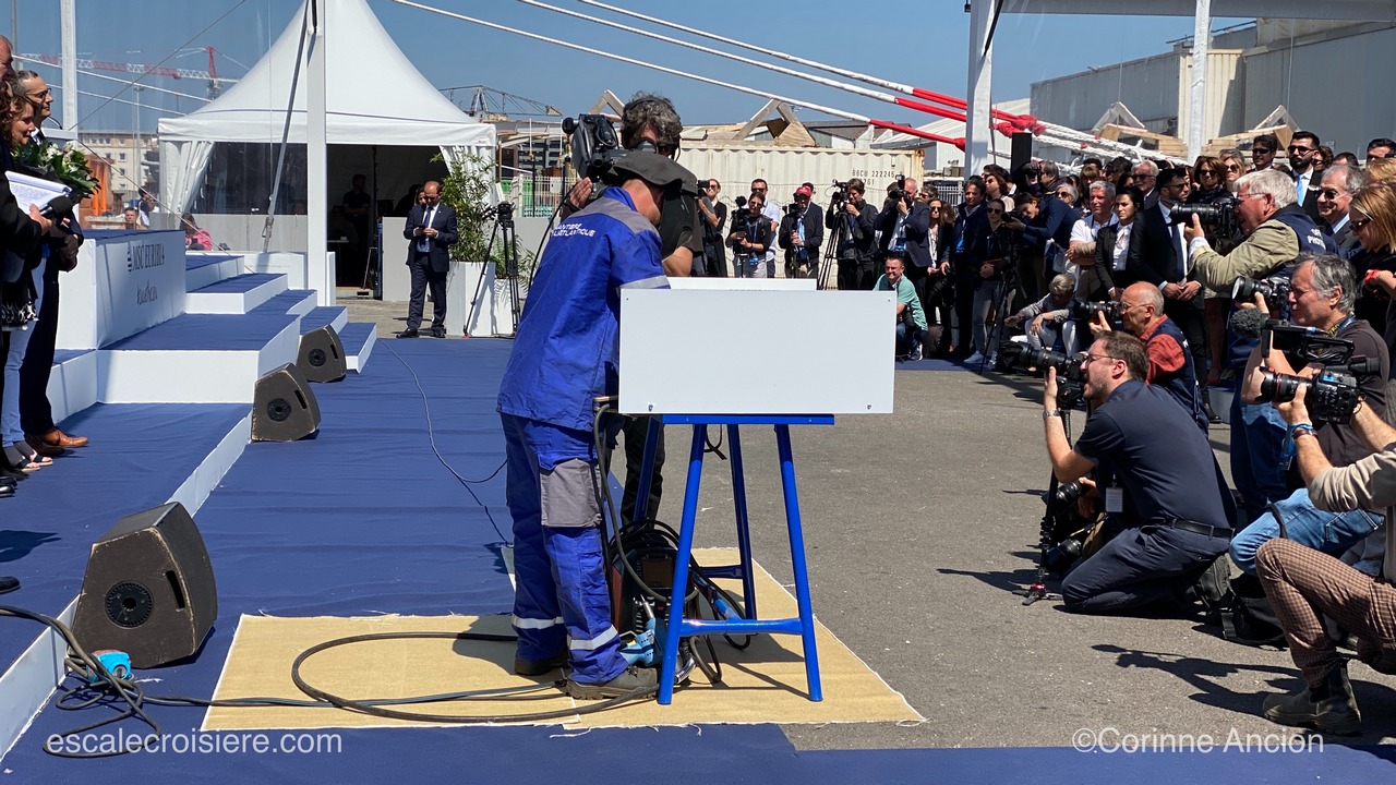 Cérémonie de la pièce MSC World America - Kylian Le Boursicaud soudeur