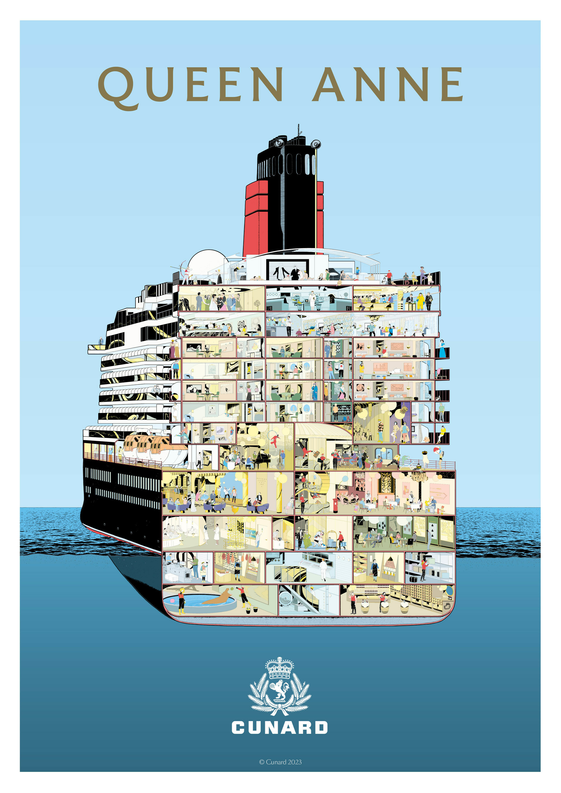 Poster Cunard Queen Anne