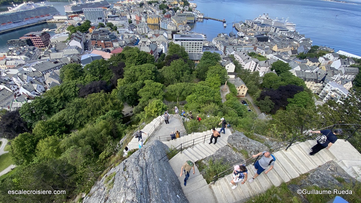 Panorama Byrampen et Aksla viewpoint - Ålesund - Norvège