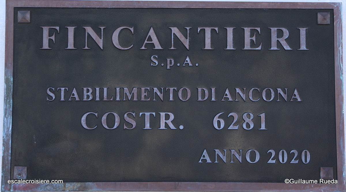 Plaque de chantier - Seven Seas Splendor - Regent