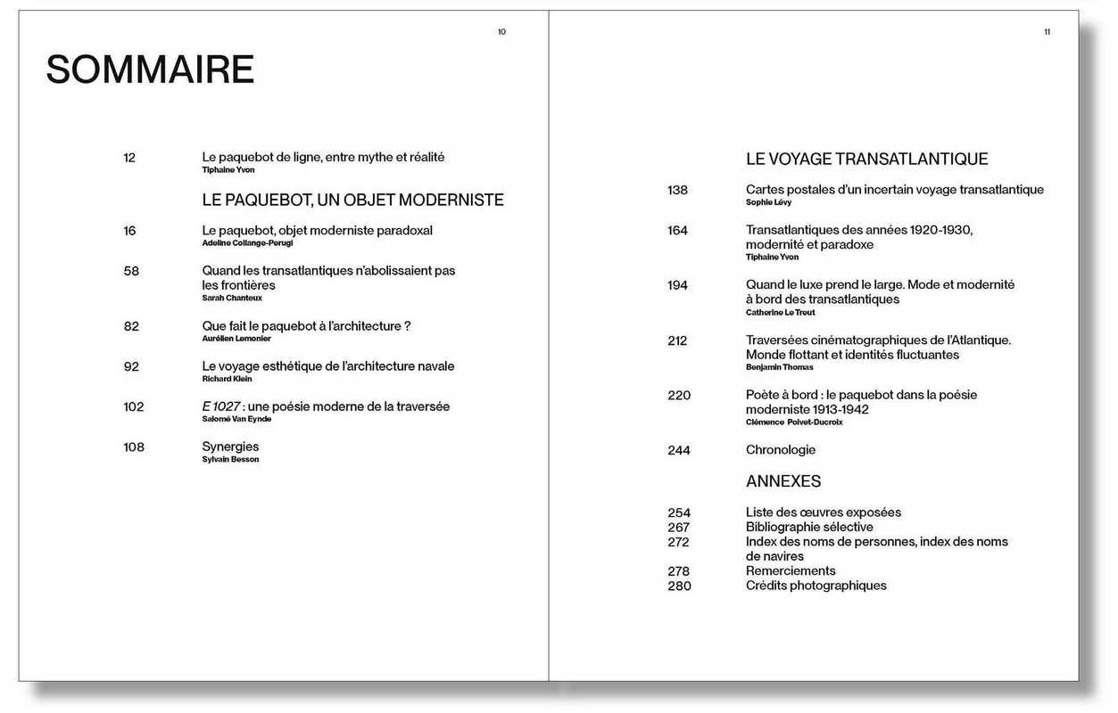 Livre - Paquebots 1913-1942 -Sommaire