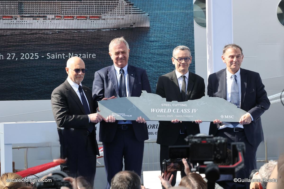 Découpe de la première tôle MSC World Atlantic