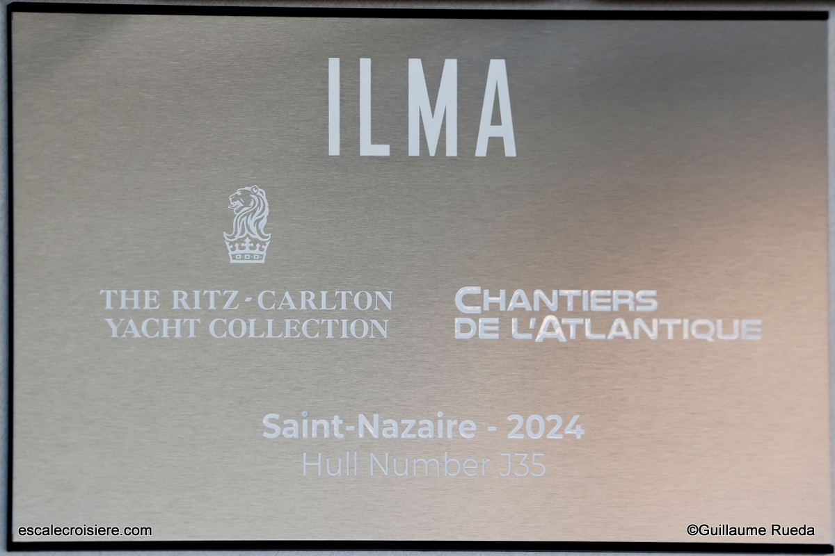 Plaque de chantier - Ilma - The Ritz-Carlton Yacht Collection (1)