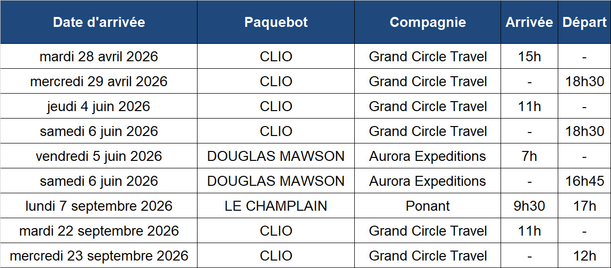 Caen - Programme escales 2026