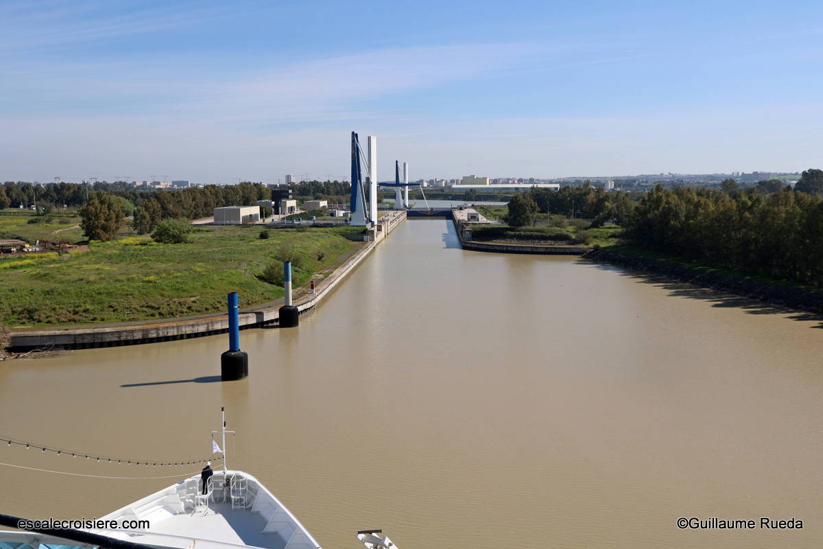 Guadalquivir - Séville - écluse de Tablada - Azamara Journey